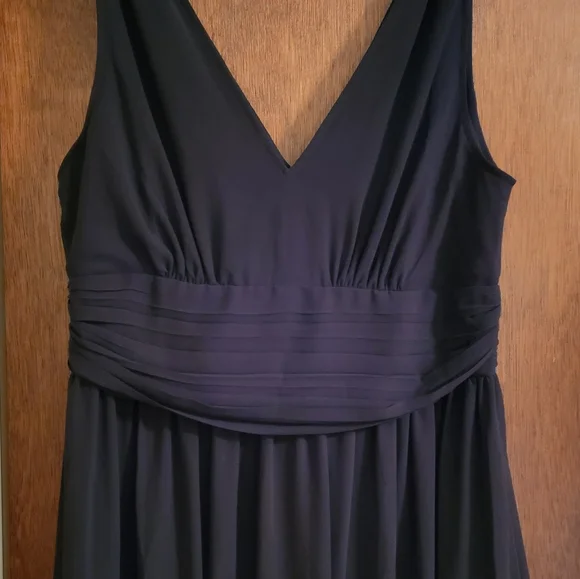 Black Goddess Bridesmaid Bride Formal 16W Maxi Dress Hallowedding Costume MOB - Picture 5 of 7